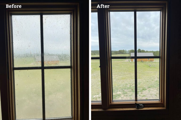 Residential Windows Before and after cleaning
